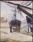 Georges Seurat The Harbour at Honfleur oil painting artist